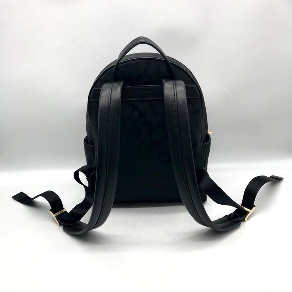 Michael Kors Black Nylon Leopard Print Bex Backpack - Picture 2 of 11